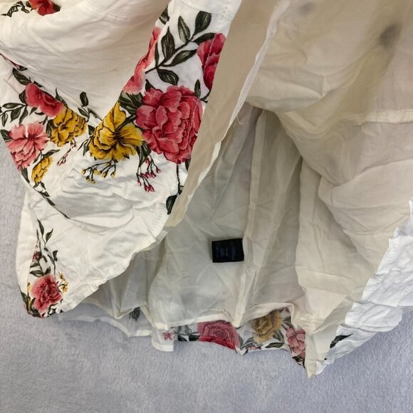 Torrid Size 3 Smocked Floral Off the Shoulder Top 3X Colorful 3/4 Sleeve Boho - Picture 6 of 10